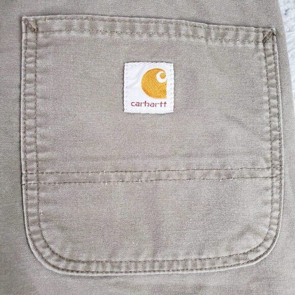 Carhartt Cargo Shorts Mens Size 36 Canvas Cotton Relaxed Beige Tan Pockets - Picture 5 of 10